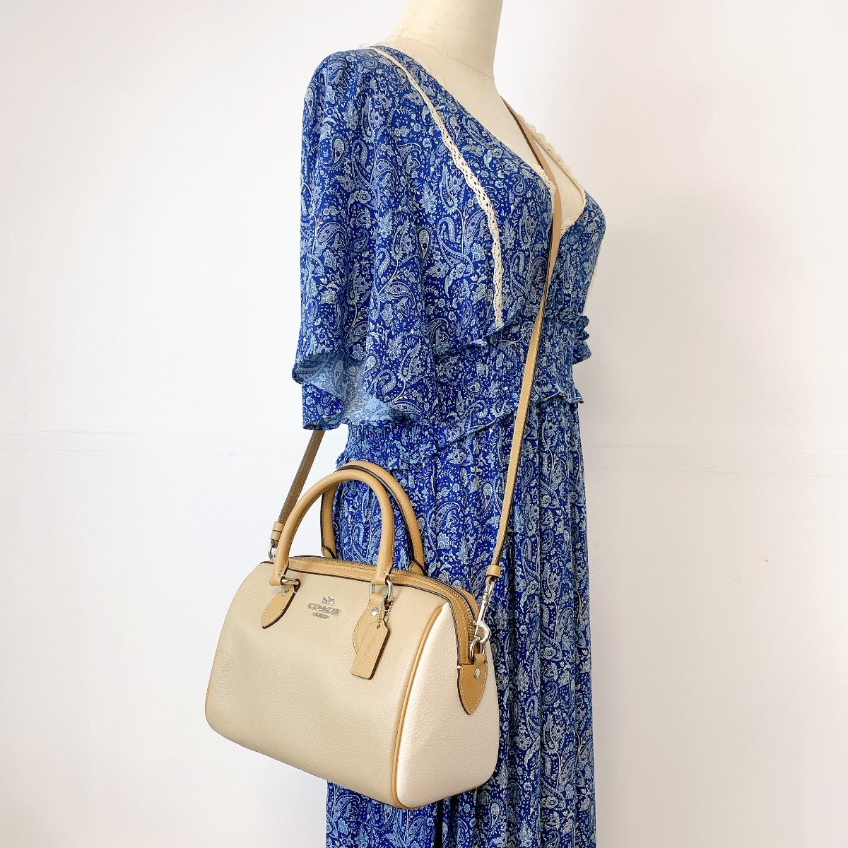 Coach CH283 Rowan Satchel In Colorblock IN SANDY BEIGE MULTI 195031870453 Coach CH283 Rowan Satchel In Colorblock IN SANDY BEIGE MULTI 195031870453
